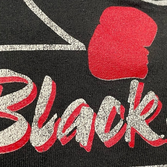 Vintage Black Shirts Football Classic 1980s Crewneck Sports Sweatshirt - Picture 5 of 7